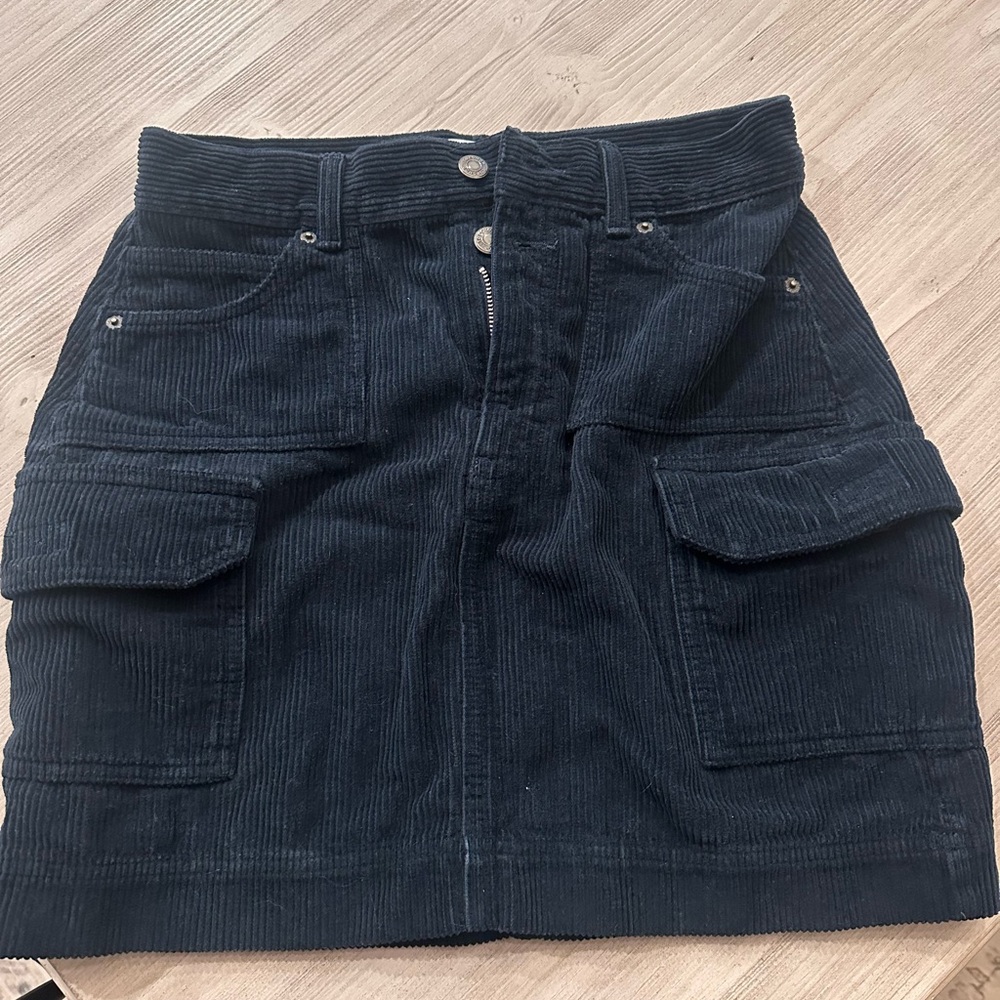 Topshop Black Cargo Mini Skirt